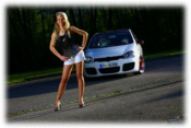 Klickt hier f�r das Cars & Girls Feature #005 - Arlett Wernecke + Kurt�s Golf 5