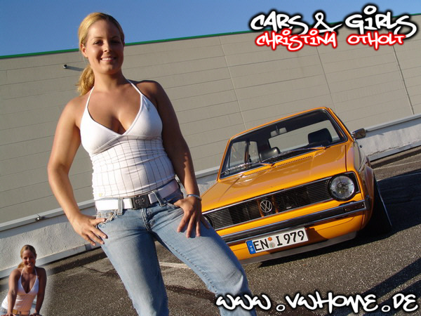 VWHome.de Cars & Girls - Heiko�s Golf I 16V & Model Christina Otholt