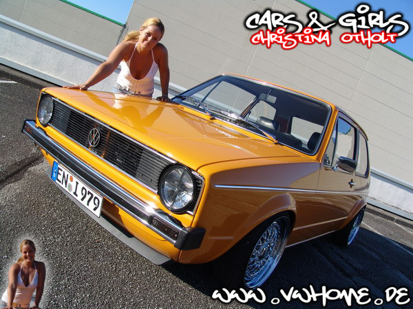 VWHome.de Cars & Girls - Heiko�s Golf I 16V & Model Christina Otholt