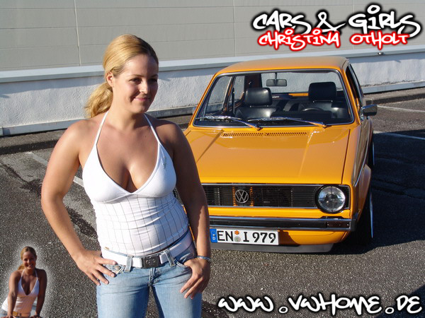 VWHome.de Cars & Girls - Heiko�s Golf I 16V & Model Christina Otholt
