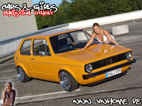 VWHome.de Cars & Girls - Heiko�s Golf I 16V & Model Christina Otholt