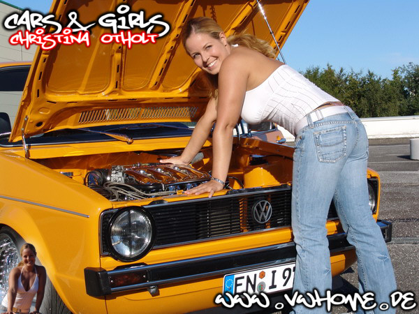 VWHome.de Cars & Girls - Heiko�s Golf I 16V & Model Christina Otholt
