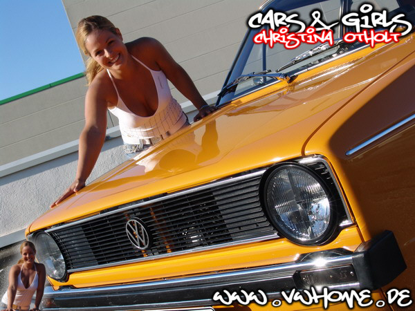 VWHome.de Cars & Girls - Heiko�s Golf I 16V & Model Christina Otholt