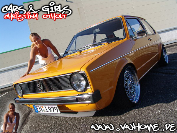 VWHome.de Cars & Girls - Heiko�s Golf I 16V & Model Christina Otholt