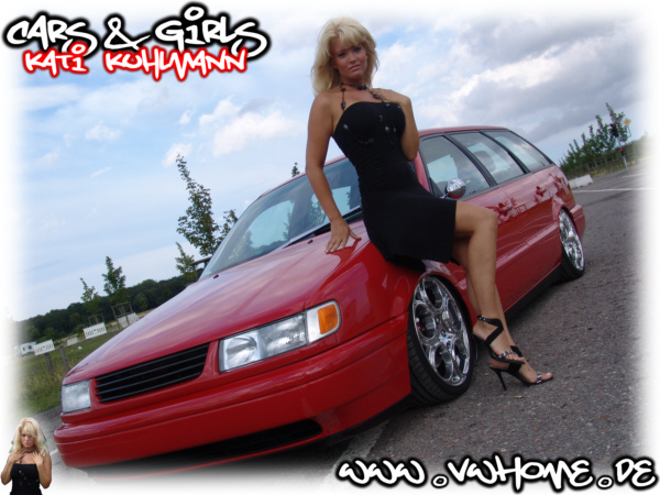 VWHome.de Cars & Girls - Marcel�s VW Passat 35iF VR6 Variant & Model Katharina Kuhlmann