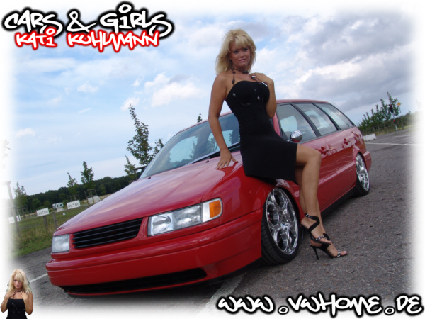 VWHome.de Cars & Girls - Marcel�s VW Passat 35iF VR6 Variant & Model Katharina Kuhlmann