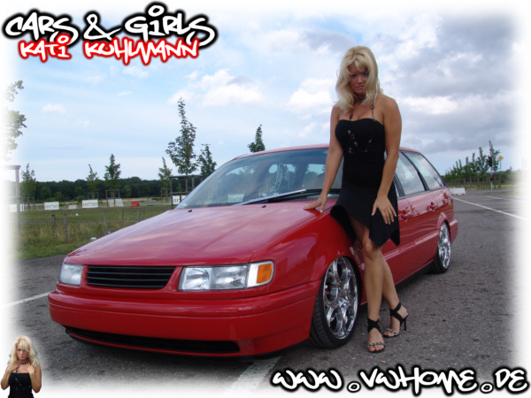 VWHome.de Cars & Girls - Marcel�s VW Passat 35iF VR6 Variant & Model Katharina Kuhlmann