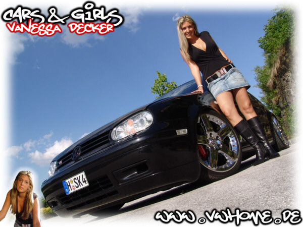 VWHome.de Cars & Girls - Millo�s Golf 4 V6 & Model Vanessa Decker