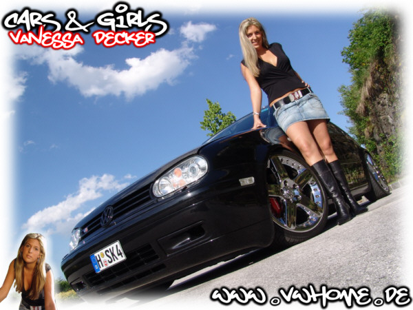 VWHome.de Cars & Girls - Millo�s Golf 4 V6 & Model Vanessa Decker